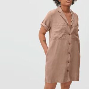 NWT Everlane The Linen Workwear Dress / XXS / Oak